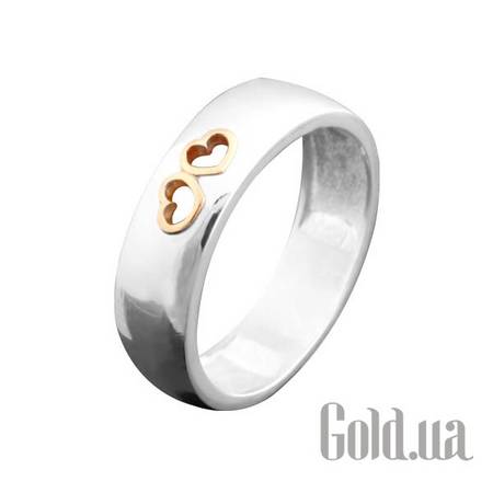 Кольцо Серебряное кольцо в позолоте, 18.5