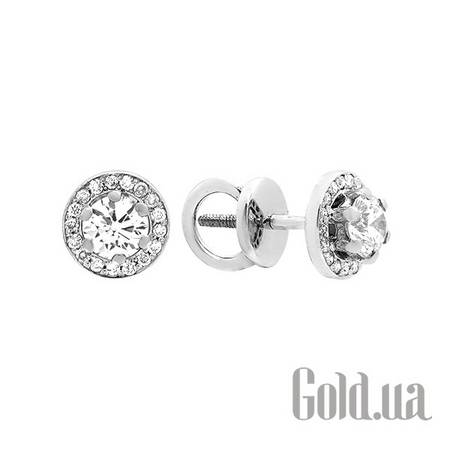 Серьги-гвоздики Золотые серьги с бриллиантами