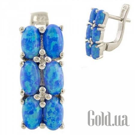 Серьги Серебряные серьги с опалами