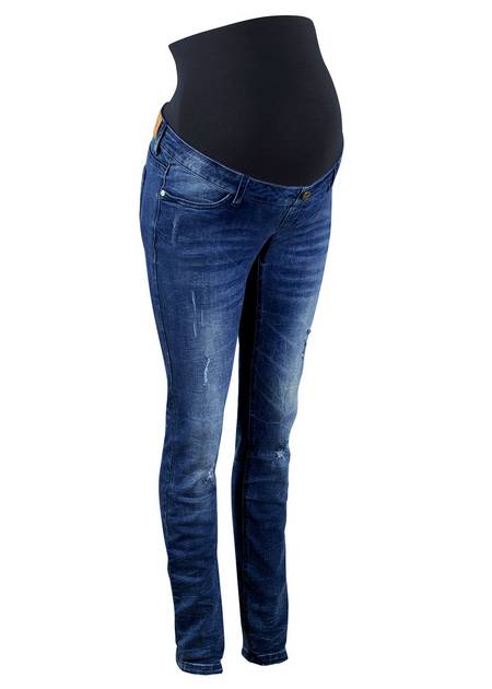 Для будущих мам: джинсы Skinny с умышленными повреждениями