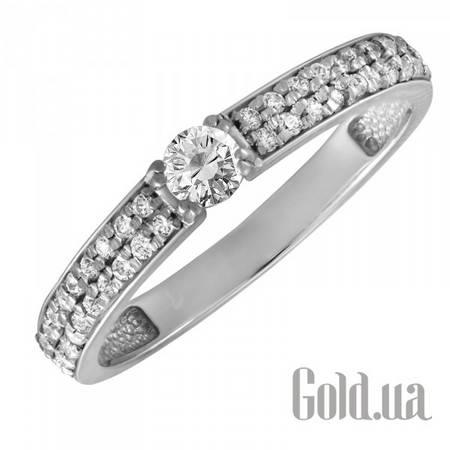 Кольцо Золотое кольцо с куб. циркониями, 17