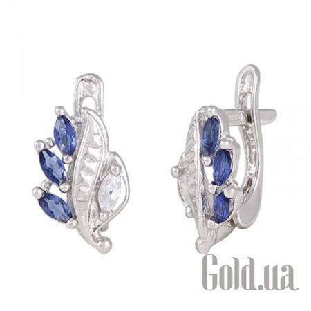 Серьги Серебряные серьги с куб. циркониями