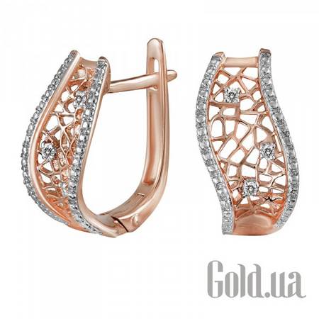 Серьги Золотые серьги с бриллиантами