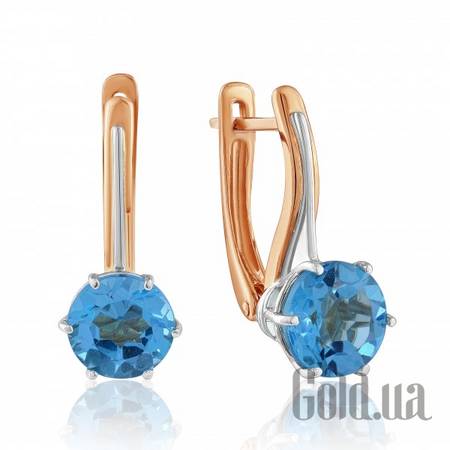 Серьги Золотые серьги с топазами