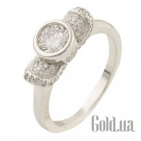 Кольцо Серебряное кольцо с куб. циркониями, 17.5