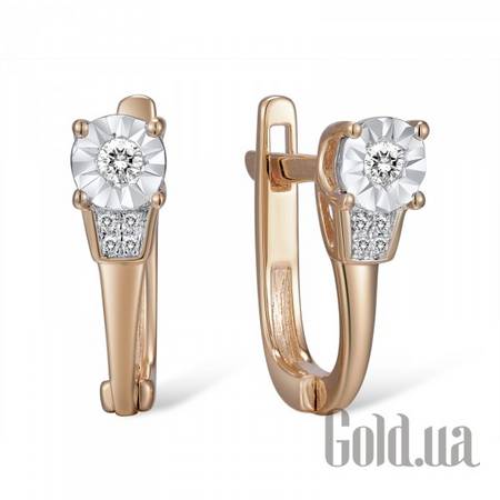 Серьги Золотые серьги с бриллиантами