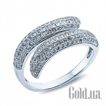 Женские кольца Женское серебряное кольцо с куб. циркониями, 16