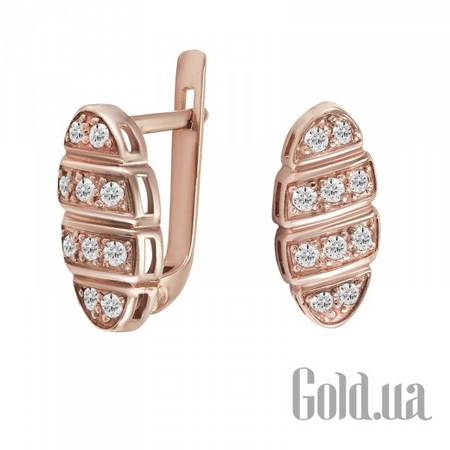 Серьги Золотые серьги с кубическим цирконием