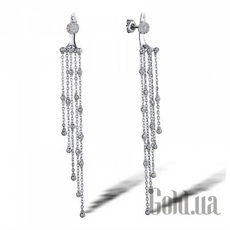 Серьги с подвесками Золотые серьги с бриллиантами