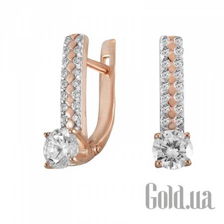 Серьги Золотые серьги с куб.циркониями