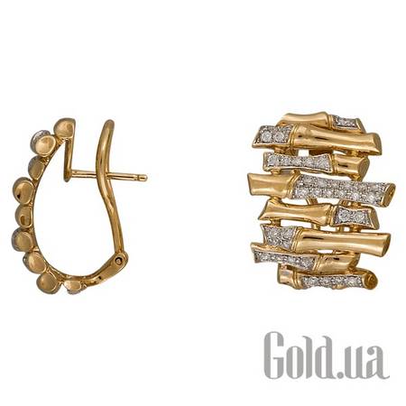 Серьги Золотые серьги с бриллиантами