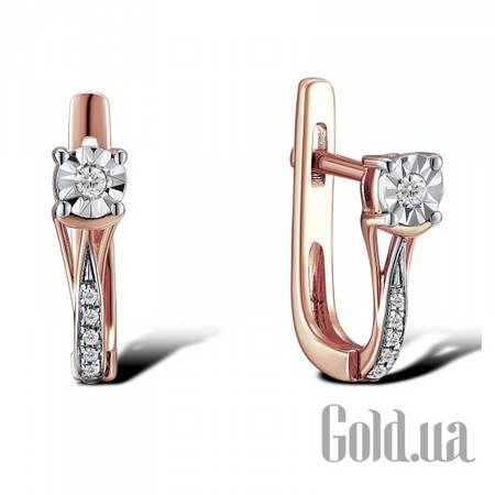 Серьги Золотые серьги с бриллиантами