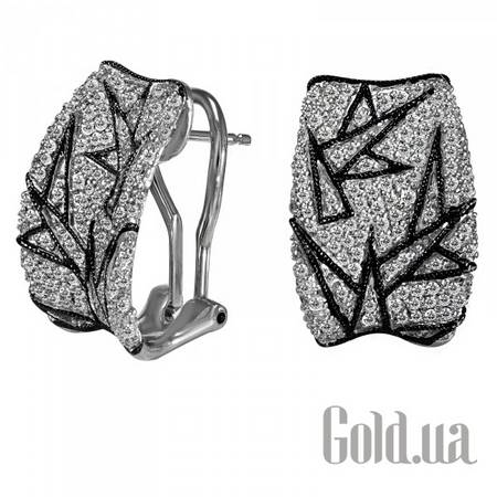 Серьги Золотые серьги с бриллиантами