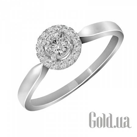 Кольцо Золотое кольцо с центральным бриллиантом 0,17-0,24 карат, 17.5