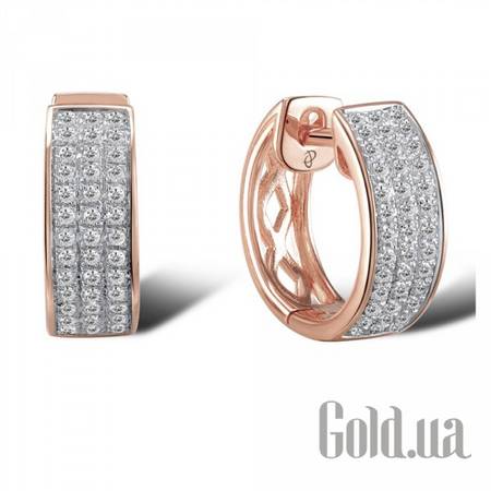 Серьги-кольца Золотые серьги с бриллиантами
