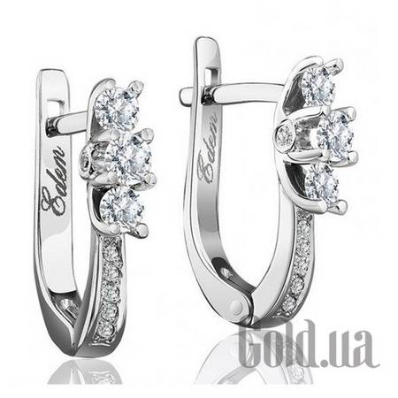 Серьги Золотые серьги с бриллиантами