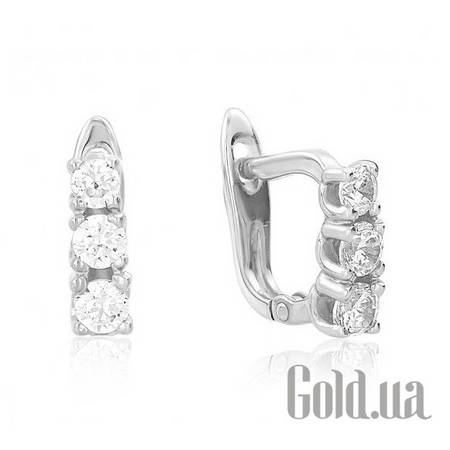 Серьги Золотые серьги с куб. циркониями