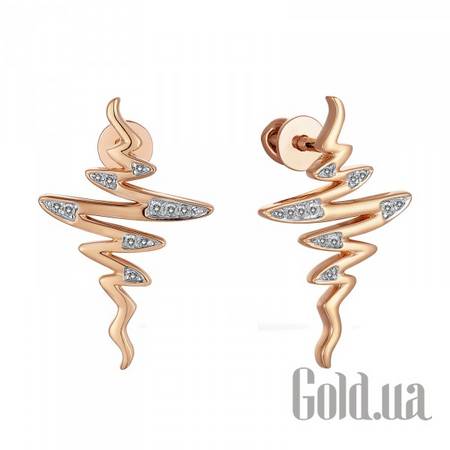 Серьги-гвоздики Золотые серьги с бриллиантами