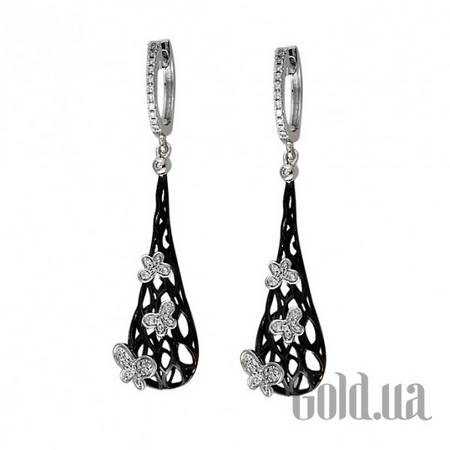 Серьги с подвесками Золотые серьги с бриллиантами