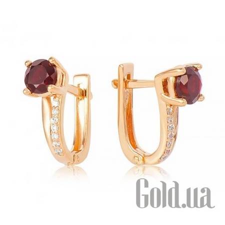 Серьги Золотые серьги с раухтопазами и куб. циркониями