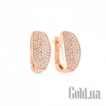 Серьги Золотые серьги с куб. циркониями