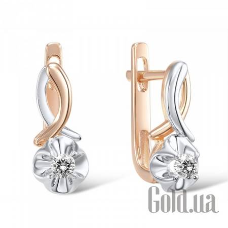 Серьги Золотые серьги с бриллиантами