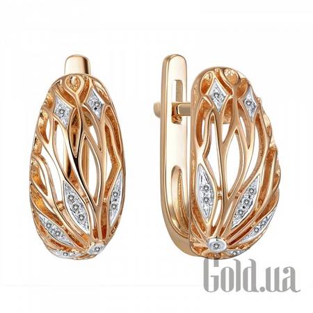 Серьги Золотые серьги с бриллиантами