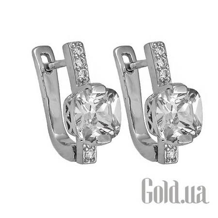 Серьги Серебряные серьги с куб. циркониями