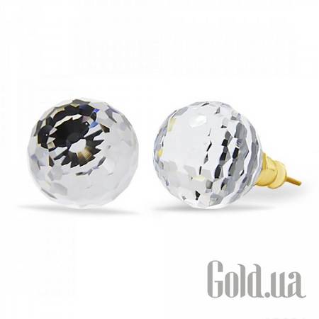Пусеты (гвоздики) Серьги с кристаллами Swarovski в позолоте