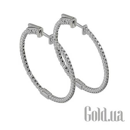 Серьги-кольца Золотые серьги с бриллиантами