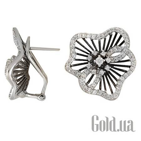 Серьги Золотые серьги с  куб. циркониями