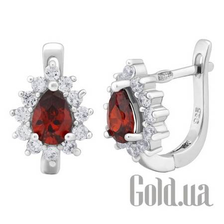 Серьги Серебряные серьги с куб. циркониями