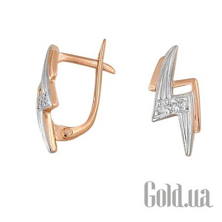 Серьги Золотые серьги с куб. циркониями