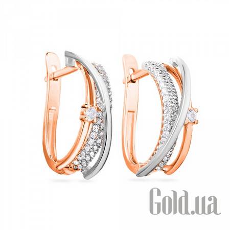 Серьги Золотые серьги с куб. циркониями