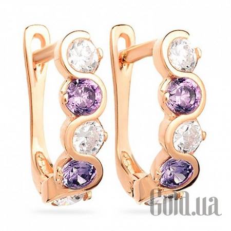 Детские серьги Золотые серьги с куб. циркониями