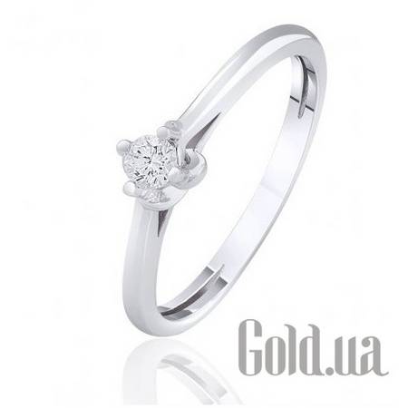 Кольцо Золотое кольцо с бриллиантом, 17.5