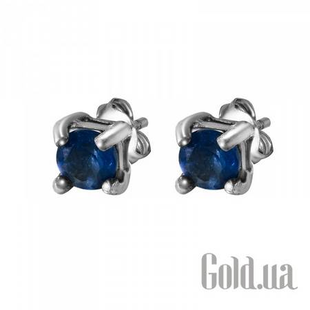 Серьги-гвоздики Серебряные серьги с куб. циркониями