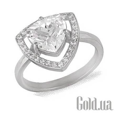 Кольцо Серебряное кольцо с куб. циркониями, 16.5