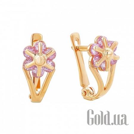 Серьги Золотые серьги с куб. циркониями
