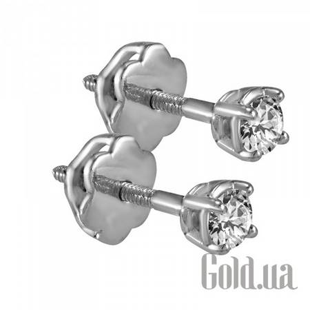 Серьги-гвоздики Золотые серьги с бриллиантами (всего 0.20 карат)