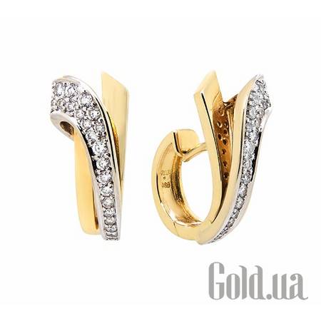 Серьги Золотые серьги с бриллиантами