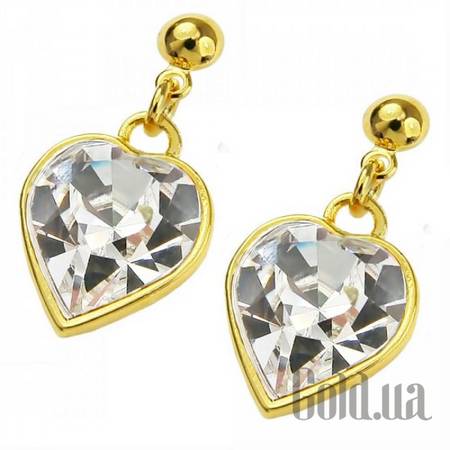 Серьги с подвесками Серьги с кристаллами Swarovski в позолоте