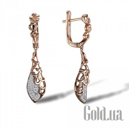 Серьги с подвесками Золотые серьги с бриллиантами