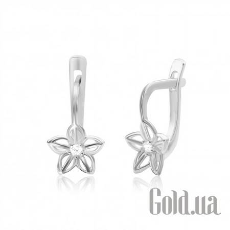 Серьги Серебряные серьги с куб. циркониями