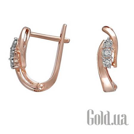 Серьги Золотые серьги с бриллиантами