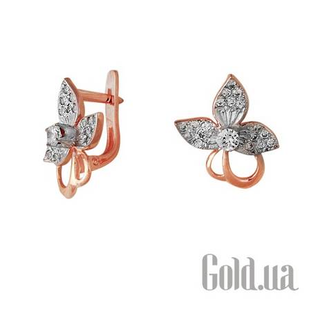 Серьги Золотые серьги с куб. циркониями