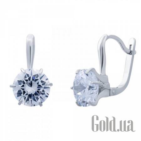 Серьги Серебряные серьги с куб. циркониями