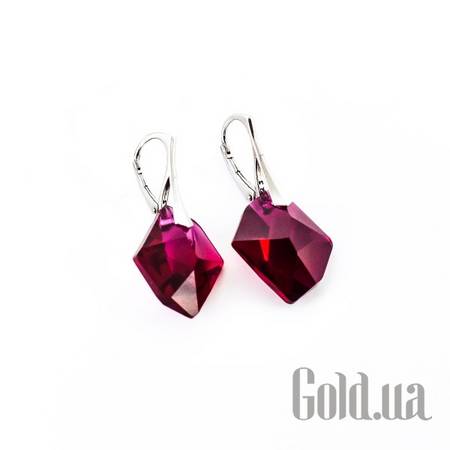 Серьги Серебряные серьги с кристаллами Swarovski