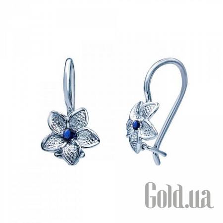 Серьги Серебряные серьги с куб. циркониями