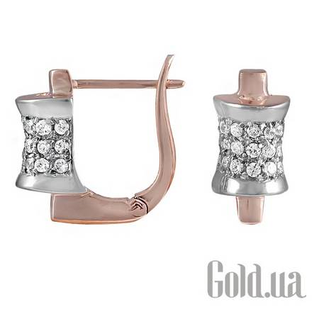 Серьги Золотые серьги с куб.циркониями